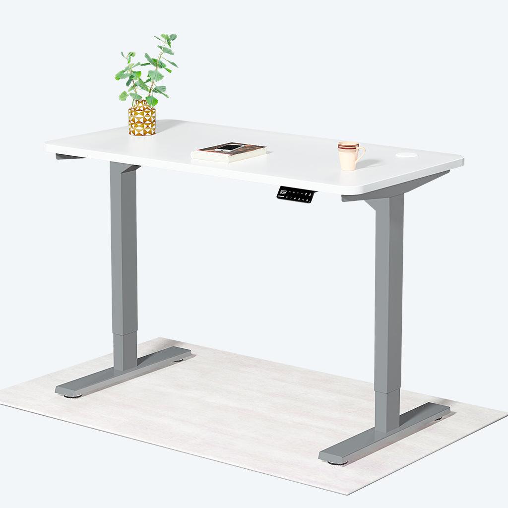 Grau+Weiß- Elektrisch Höhenverstellbarer Schreibtisch