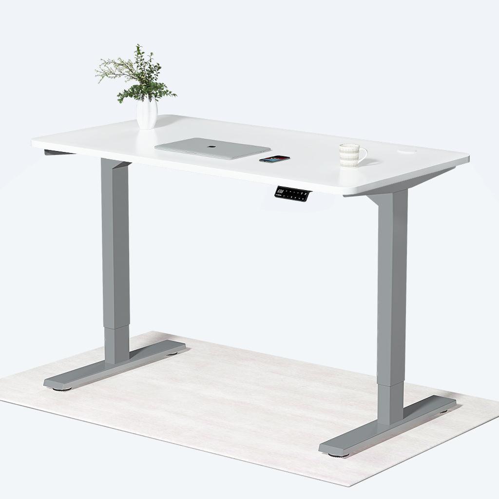 Grau+Weiß- Elektrisch Höhenverstellbarer Schreibtisch