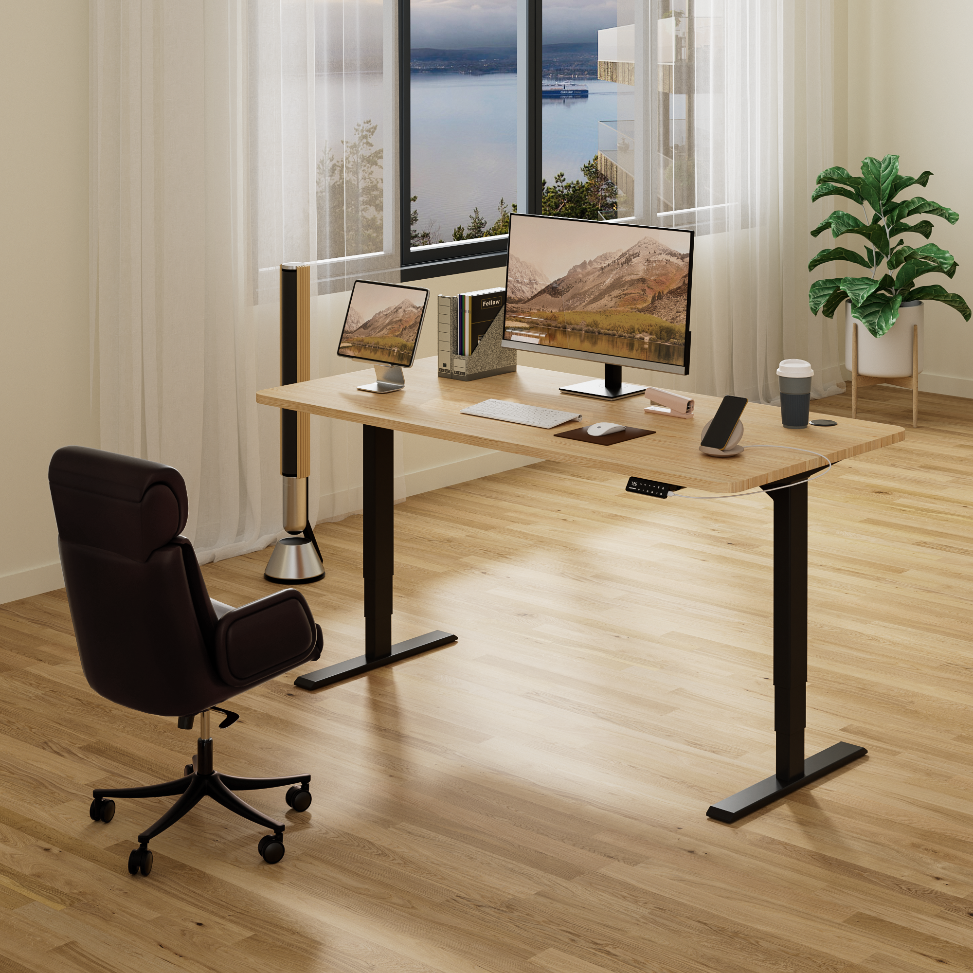 Maidesite S2 Pro - Elektrisch Höhenverstellbarer Schreibtisch 140x70 cm/120x60 cm