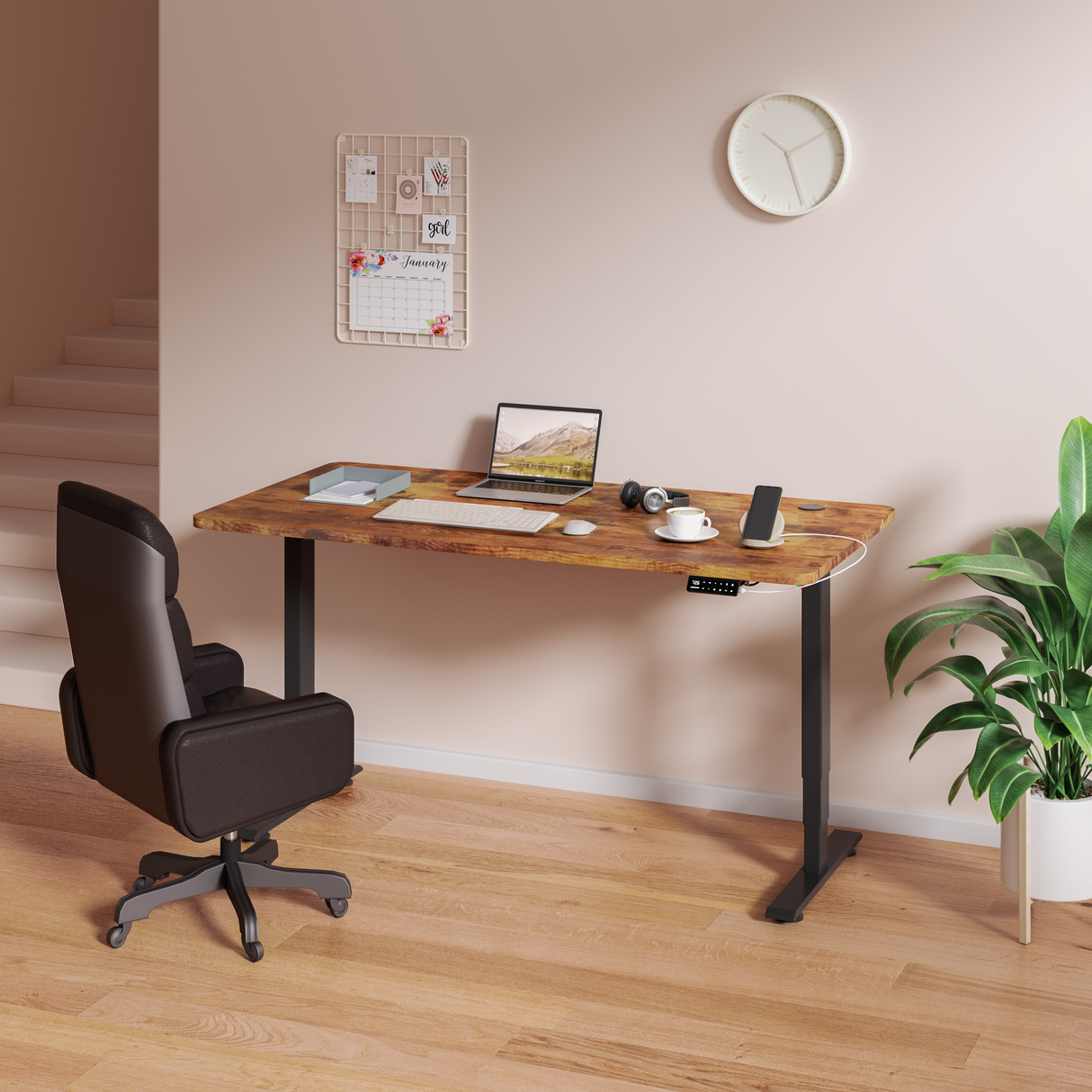 Maidesite S2 Pro - Elektrisch Höhenverstellbarer Schreibtisch 140x70 cm/120x60 cm