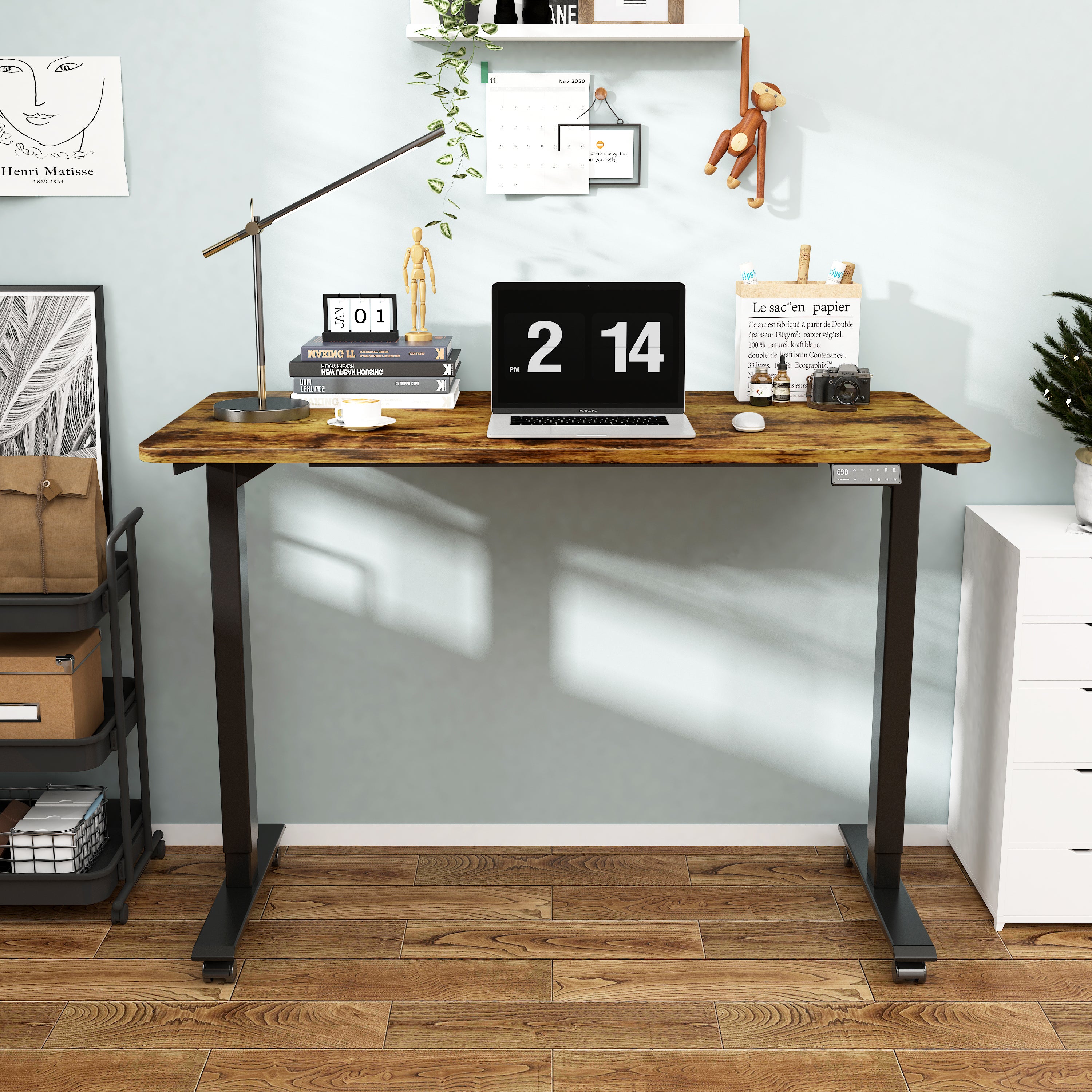 Maidesite S2 Pro - Elektrisch Höhenverstellbarer Schreibtisch 140x70 cm/120x60 cm