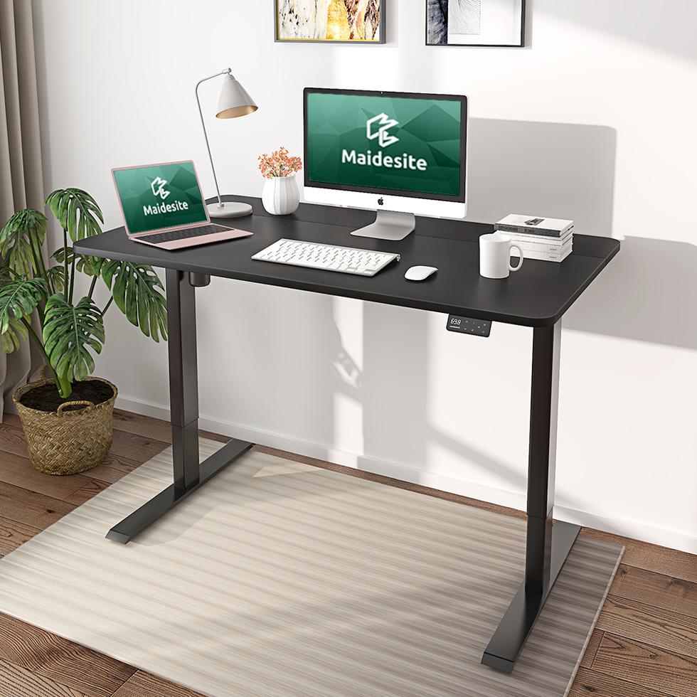Schwarz+Schwarz- Elektrisch Höhenverstellbarer Schreibtisch  für das Home Office