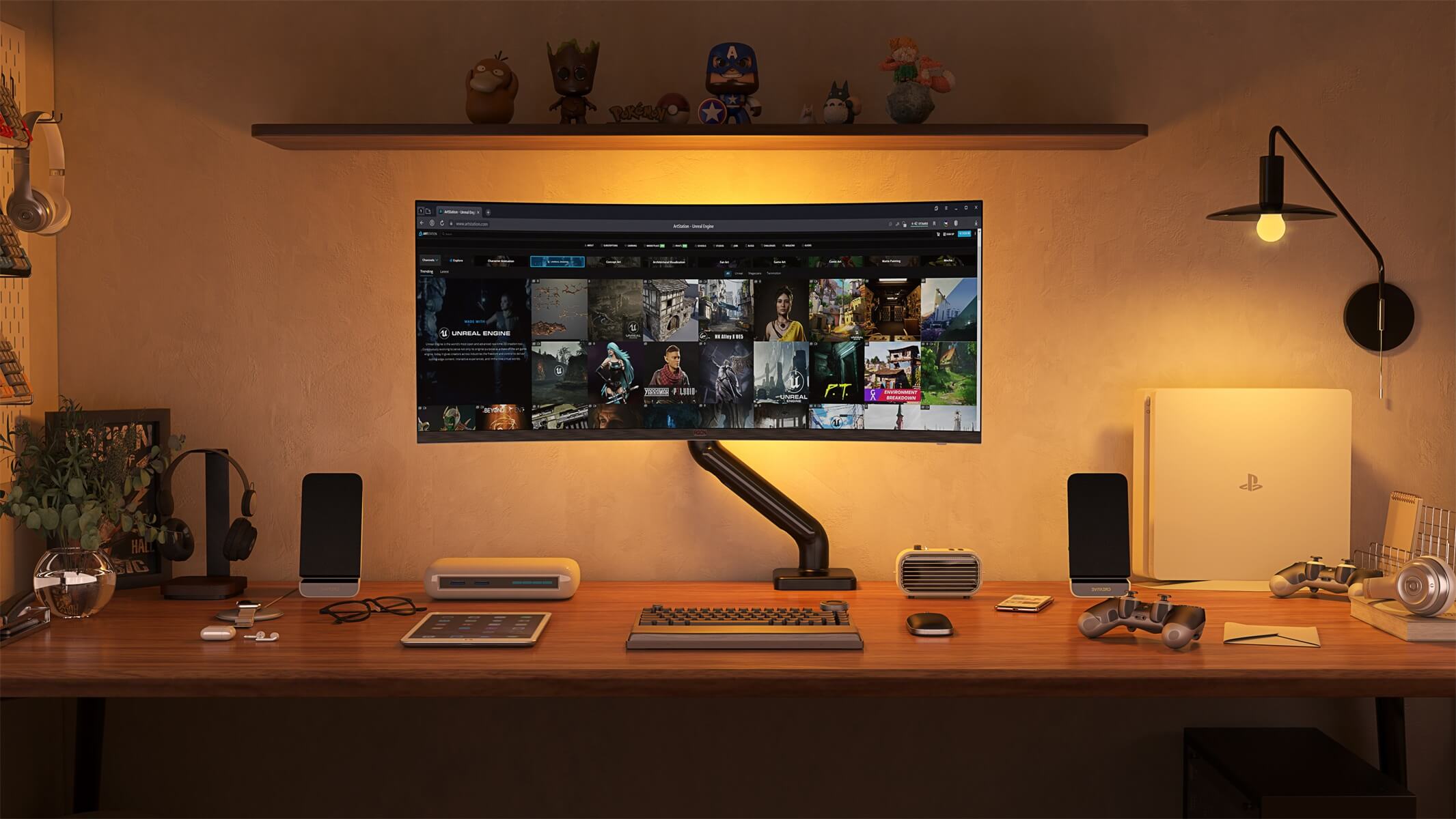 Monitorarm aus Aluminium Tischhalterung Einzelarm